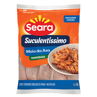 Meio da Asa Temperada 1Kg