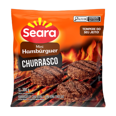 Mini Hambúrguer Churrasco Seara 300g