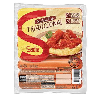 Salsicha Tradicional 500g Sadia