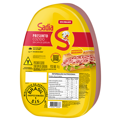 Presunto Cozido s/ Capa de Gordura 3,4Kg Sadia