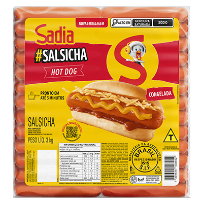Salsicha Hot Dog 3Kg Sadia