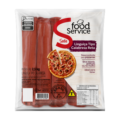 Linguiça Tipo Calabresa Reta Sadia 2,5kg
