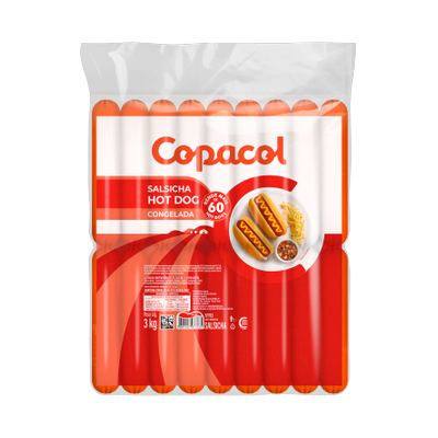 Salsicha Hot Dog Congelada 3Kg